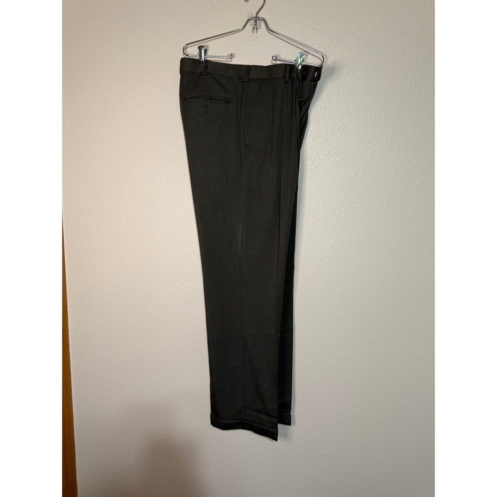 Perry Ellis Portfolio Mens Classic Fit‎ Pleated Dress Pants Charcoal Gray 34x34